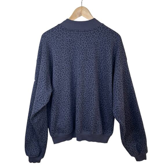 FABLETICS Grey Purple Leapord Forever Fleece 1/2 Zip Sweatshirt Women's Size XXL - Picture 3 of 15